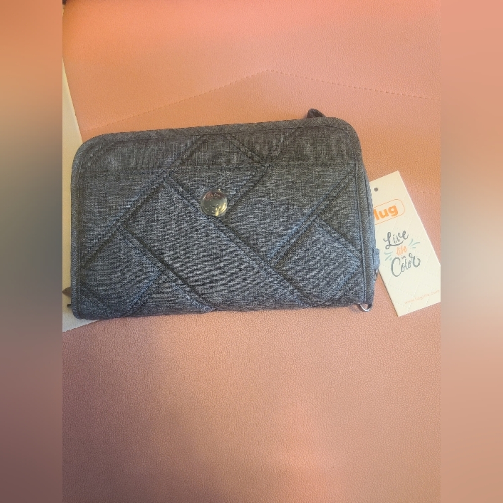 Lug Charcoal Quilted Wristlet - Picture 2 of 6